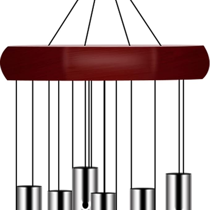 2 Pack Pgzsy Memorial Wind Chimes Outdoor Large Deep Tone, Elegant Sympathy Wind-Chime Personalized with 6 Tuned Tubes for Garden Patio Balcony and Home