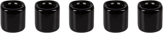 Mega Candles 5 pcs Black 1/2 Inch Diameter Ceramic Chime Ritual Spell Candle Holders, Great for Casting Chimes, Meditation, Rituals, Spells, Vigil, Witchcraft, Wiccan Supplies