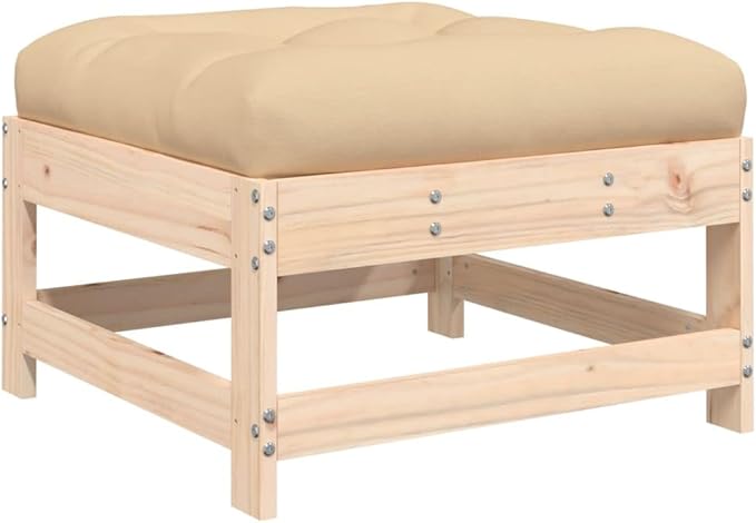 SKM 10 Piece Garden Lounge Set with Cushions Solid Wood (Weight-155KG)