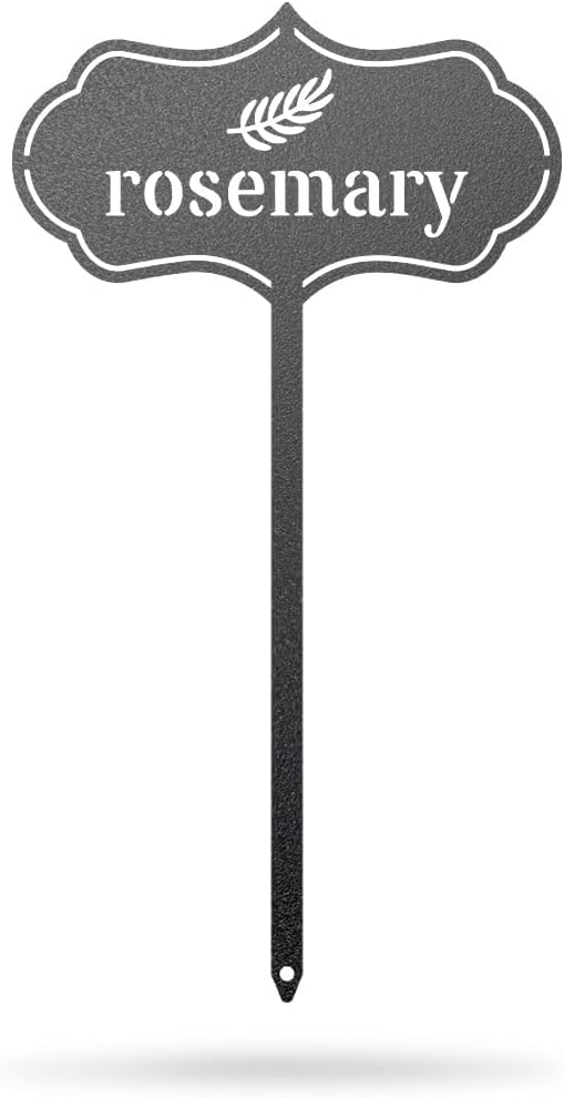 RealSteel - Seed & Plant Markers - Indoor/Outdoor Herb Garden Stakes - Elegant Fruit/Vegetable Seed Labels - Durable Plant Tags for Pots - Classy Design for Farmhouse/Greenhouse (Rosemary)