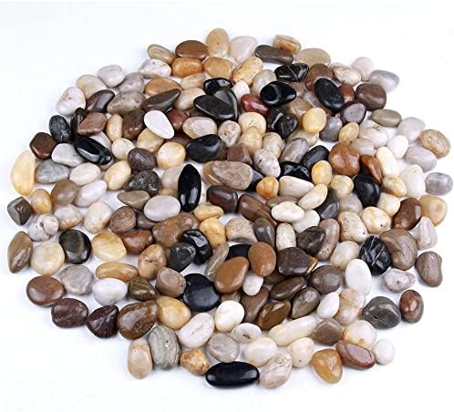 Around 5 Pounds of Peach Decorative Stones - Perfect for Aquariums, Vase Fillers, Table Scatter, Much More!(Panacea Peach River Stone)