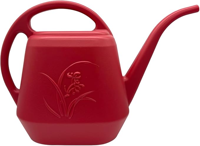 Grip Watering Can - with Long Spout - 1 Gallon - Wine Red