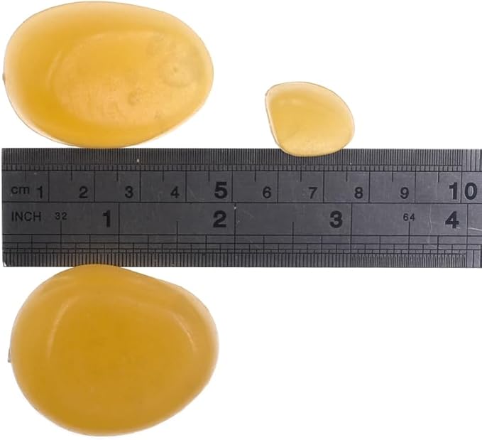 QTTLLI 20Pcs 4.5CM Large Glow Pebbles Glow in The Dark Decorative Stones Rocks for Garden Path Walkway Yard Fish Tank, Brown Yellow