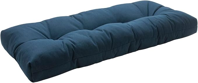 FUNHOME Outdoor Bench Cushion 42 x18 inch with Non-Slip Grips,Water Resistant Porch Swing Cushion,Bench Pillow Pads,Tufted Cushions for Patio Garden Furniture,42" Seat Cushions(Denim Blue)