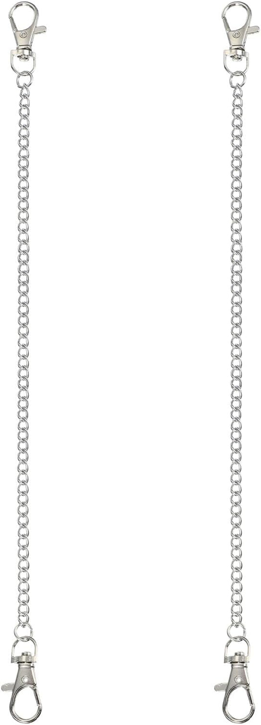 PATIKIL 2Pcs Hanging Chains with Clasp, 11.8 Inch Plant Hangers for Bird Feeders Planters Lanterns Wind Chimes Chalkboards and Ornaments, Silver