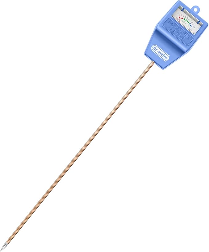 Soil Moisture Meter Tester for Plants, Long Probe Hygrometer Moisture Sensor for Houseplants Indoor Outdoor Garden Lawn Use - Plant Water Gauge Meter, No Battery Needed, Gardening Gifts, Blue