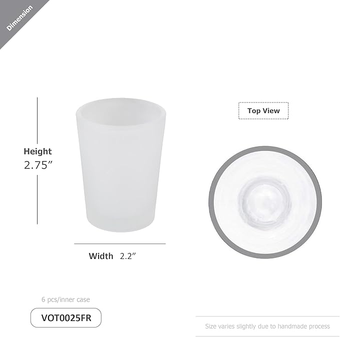 WGV Frosted Tea Light Votive Candle Holder 2.2x2.75, Tiny Utility Cylinder Glass Vase, Small Planter Terrarium for Home Accent Decor, 24 Pc