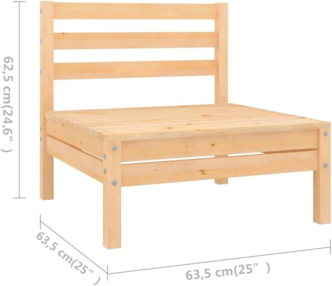SKM 8 Piece Garden Lounge Set Solid Wood Pine (Weight-67KG)-2984