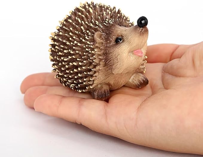 1PCS Miniature Hedgehog Figurines Adorable Garden Statue Decoration Lively Animal Sculpture Hedgehog Ornaments for Home Patio Lawn Outdoor B