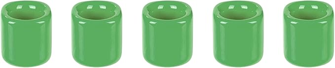 Mega Candles 5 pcs Light Green 1/2 Inch Diameter Ceramic Chime Ritual Spell Candle Holders, Great for Casting Chimes, Meditation, Rituals, Spells, Vigil, Witchcraft, Wiccan Supplies