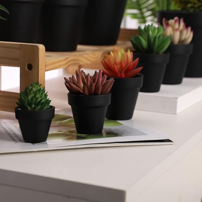 Yishang 1.9 Inch Tiny Black Terracotta Pots Pack of 36-Small Mini White Clay Pots with Drainage Holes Flower Nursery Terra Cotta Planter for Tiny Cactus,Herb,Succulent Plants,Crafts