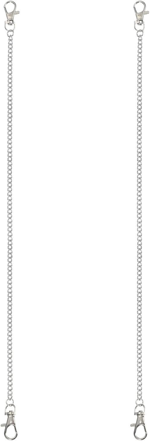 PATIKIL 2Pcs Hanging Chains with Clasp, 19.7 Inch Plant Hangers for Bird Feeders Planters Lanterns Wind Chimes Chalkboards and Ornaments, Silver