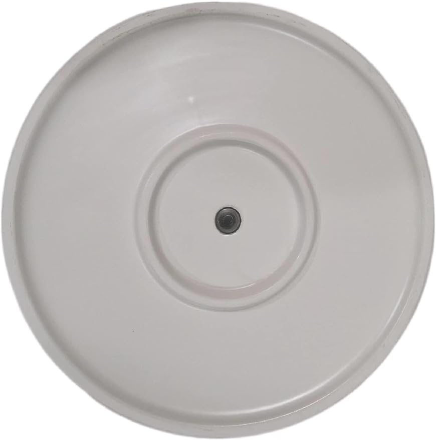 Amazon Basics Fluted Ceramic Round Planter with Drainage Hole, Indoor Outdoor Flower Pot, 10-inch, White
