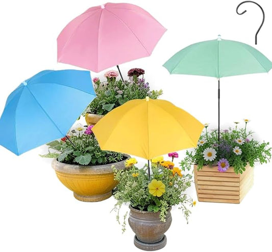 Plant Umbrellas for Outdoor Plants, Garden Beds and Umbrella Shade for Potted Plant, Adjustable Height Provides Shade Cloth for Plants to Protect Their Flowers from Intense Sunlight and Rain(18.8 inches to 35.58 inches)