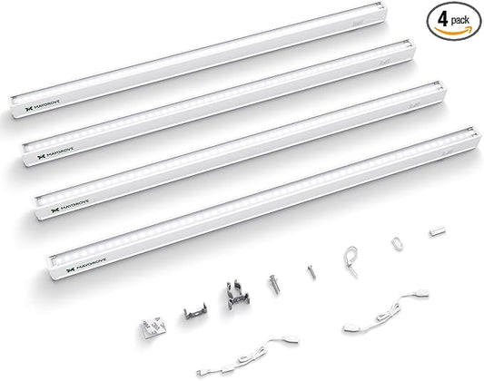 Grow Lights for Indoor Plants 2FT, Sun-Like Full Spectrum 5000K Grow Light, 60W(4 x 15W), T5 LED Grow Light Strips for Indoor Plants and Flowers, High PPFD, Linkable, White, 4-Pack