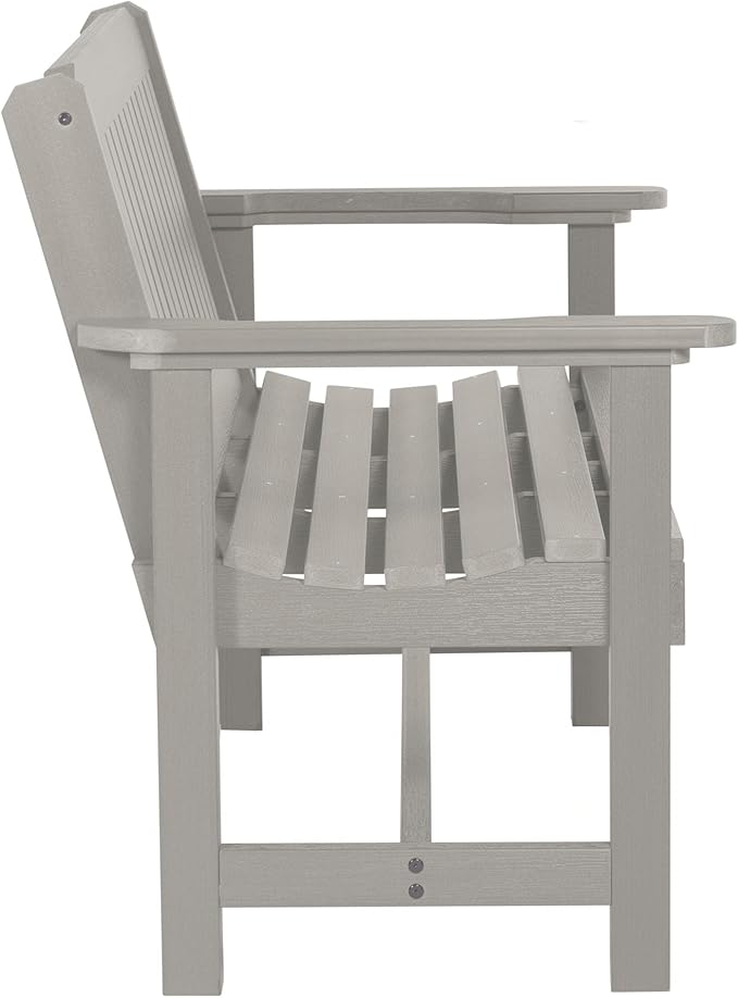 Sequoia Professional Commercial Grade Exeter Garden Bench, 4ft, Harbor Gray