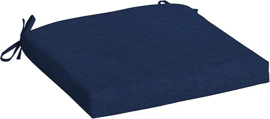 Arden Selections Rocking Chair Cushion, 19 x 18, Rain-Proof, Fade Resistant, Cushions for Rocking and Outdoor Chairs 18 x 19, Sapphire Blue Leala (Pack of 4)