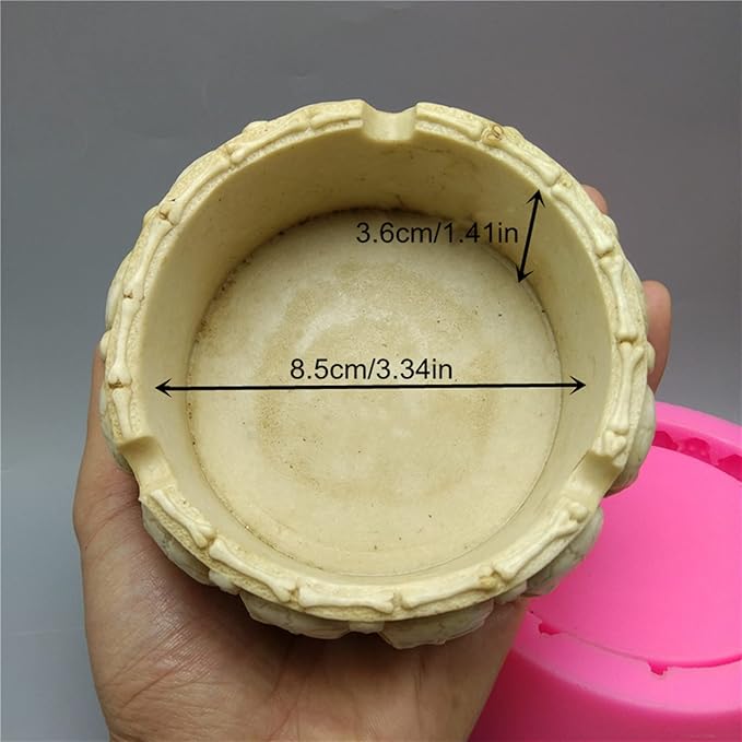 Skull Concrete Flower Pot Cement Molds Silicone Plant Molds Candle Holder Mould Epoxy Resin Mold Jewelry Storage Box Mold