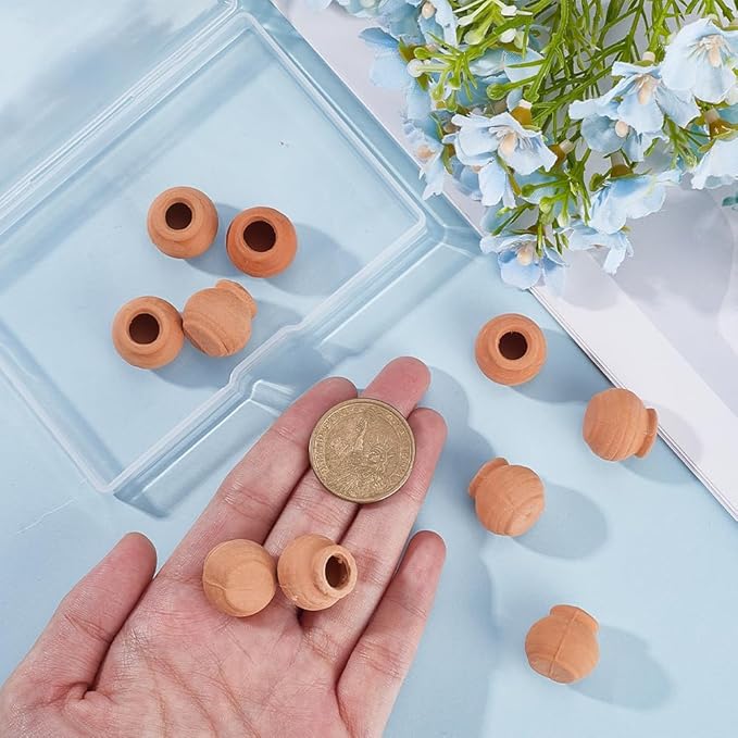 GORGECRAFT 1 Box 10Pcs Miniature Tiny Clay Pots Pottery Planter Mini Flower Terra Cotta Succulent Pots for Fairy Garden DIY Plants Office Desktop Windowsill Decoration Nursery Wedding Favors