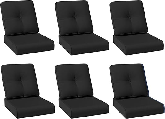 Joyside Outdoor Chair Cushions Set, 22x25/22x24 Inch Patio Furniture Deep Seat Cushions, Water Resistant & Thick Cushion, Outdoor Replacement Cushions for Seat and Sofa