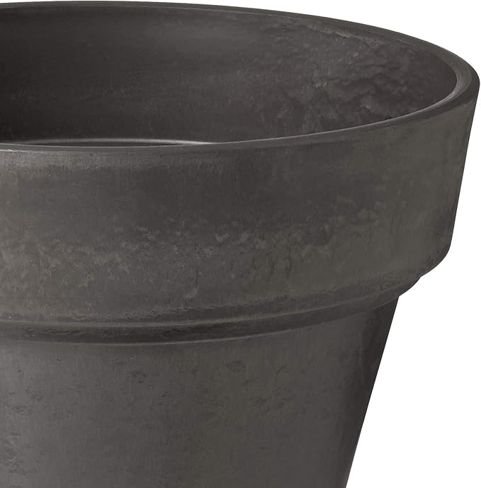 PSW Arcadia Garden Products OT41DC Traditional Pot, 16 by 13.5-Inch, Dark Charcoal