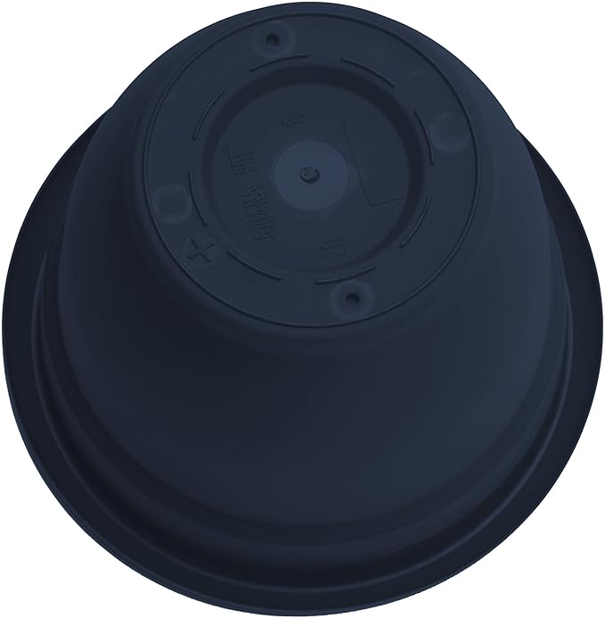 Bloem Ariana 6" Navy Round Self-Watering Resin Planter Pot - Rolled Rim Indoor and Outdoor Gardening Planter