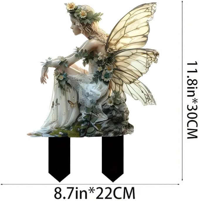 Bohemian Fairy Flower Pot Decor - Planter Pots Decor & Accessories for Home or Garden (Sleeping Elf-6)