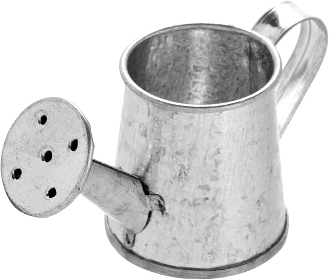 Juvale Mini Watering Can - 3 x 1.6 in, Silver, 12-Pack - Plant Waterer & Indoor Water Pot for Plants - Garden Watering Can & Home Decor Accessories