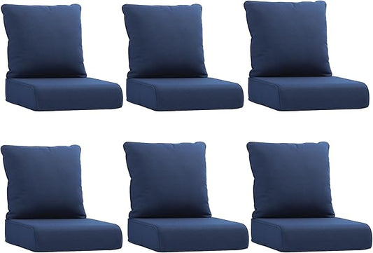 Joyside Outdoor Chair Cushions Set, 24x24 Inch Patio Furniture Cushions, 6’’ Thick, Water Resistant & Fade Resistant, Outdoor Replacement Cushions for Seat and Sofa