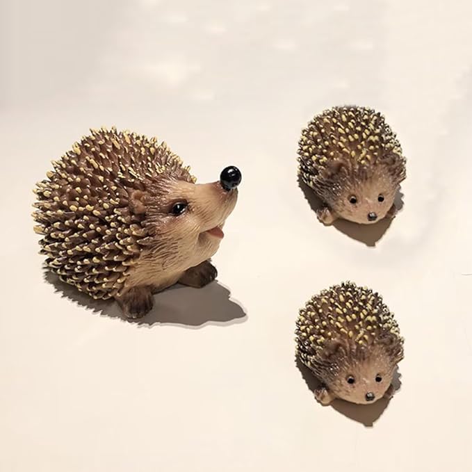 1PCS Miniature Hedgehog Figurines Adorable Garden Statue Decoration Lively Animal Sculpture Hedgehog Ornaments for Home Patio Lawn Outdoor C