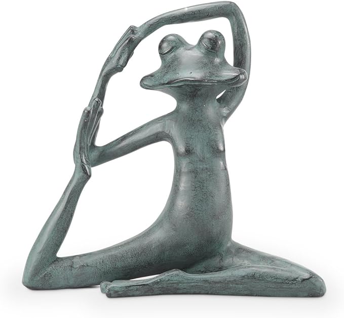 Relaxed Yoga Frog Garden Sculpture