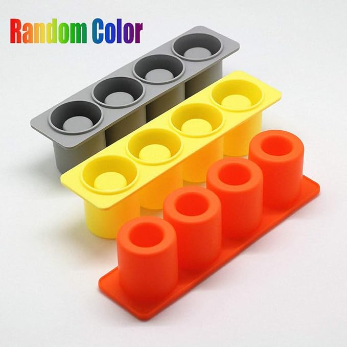 2Pcs Succulent Plants Pot Concrete Cement Mold Flower Pot Plaster Moulds Ice Shot Glass Molds Tea Light Candle Holder Pen Holder Resin Epoxy Casting Mold (Random Color)