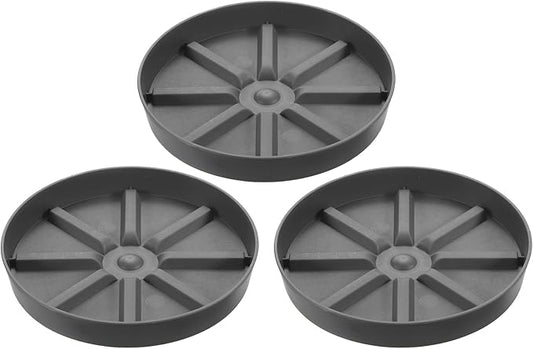 PATIKIL Plant Pot Saucers 9 Inch, 3 Pack Plastic Round Plant Pot Thicker Flower Drip Tray for Indoor Outdoor, Gray
