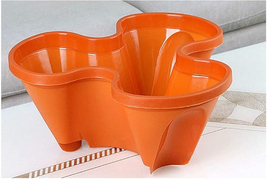Tier Stacking Flower Pot Tower, Stackable Garden Vertical Planter Set, for Growing Strawberries, Herbs, Vegetables, Flowers, Indoor/Outdoor Porch Decor,Terracotta