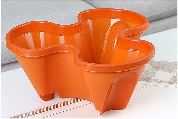Tier Stacking Flower Pot Tower, Stackable Garden Vertical Planter Set, for Growing Strawberries, Herbs, Vegetables, Flowers, Indoor/Outdoor Porch Decor,Terracotta
