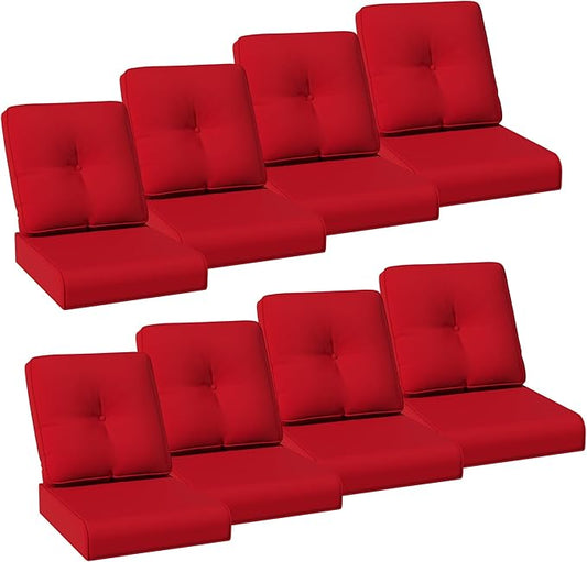 Joyside Outdoor Chair Cushions Set, 22x25/22x24 Inch Patio Furniture Deep Seat Cushions, Water Resistant & Thick Cushion, Outdoor Replacement Cushions for Seat and Sofa