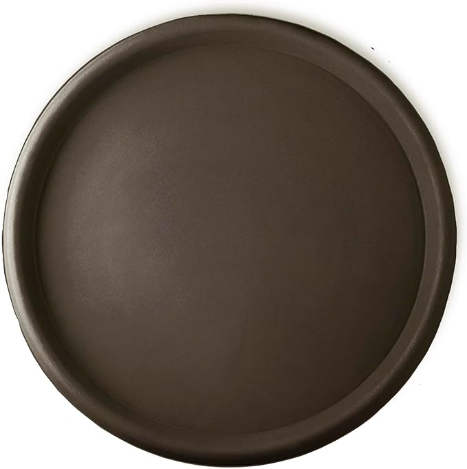 Crescent Garden Universal Round Planter Saucer, Drainage Dish for Pots, Large Plant Dishes Saucer, Outdoor Plant Trays - Old Bronze (23" Inner, 25.5" Outer Diameter)