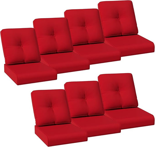 Joyside Outdoor Chair Cushions Set, 22x25/22x24 Inch Patio Furniture Deep Seat Cushions, Water Resistant & Thick Cushion, Outdoor Replacement Cushions for Seat and Sofa