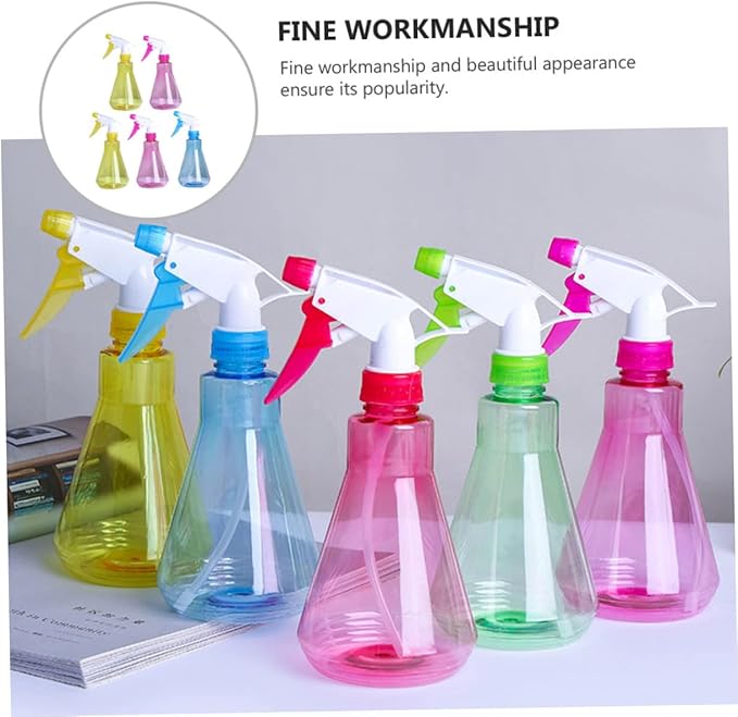 5pcs Plastic Gardening Sprayer Watering Bottles for Home and Garden Random for Plant Care and Cleaning Tasks