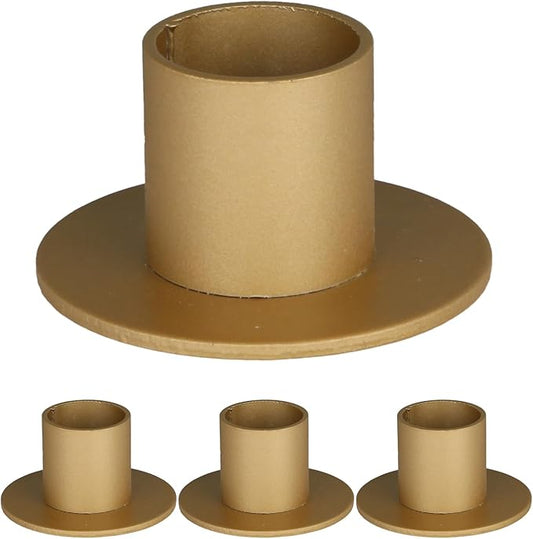 Candle Holder 4 Psc, Taper Candle Holders, Candlestick Holders, Gold Metal Candle Holders