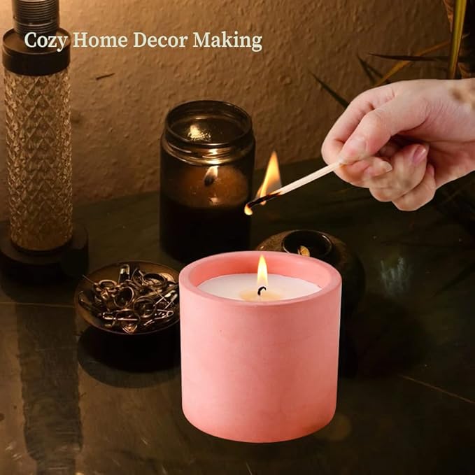 3 Sets Large Silicone Plant Molds, Container Coaster Resin Concrete Mold, Cylinder Cube Hexagon Silicone Mold for Candle Vessel Succulent Planter Pot Pen Holder Jar, Handmade Crafts Supplies