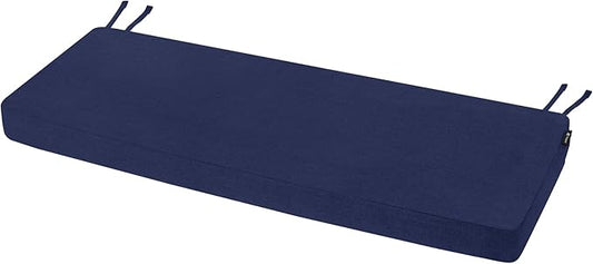 Favoyard Outdoor Bench Cushion 54 x 16 Inch Rainproof Patio Furniture Cushions 3-Year Color Fastness Garden Settee Porch Pads with Ties, Blue