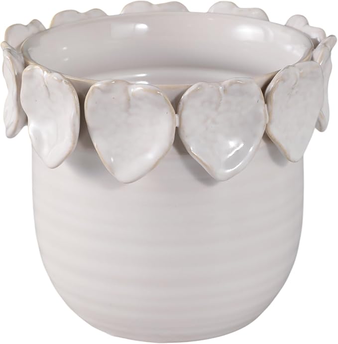 Sagebrook Home Ceramic Unique Decorative Planter for Indoor Greenery