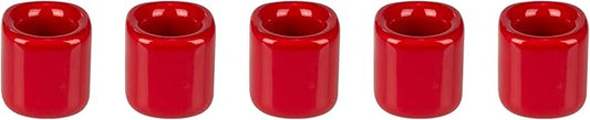 Mega Candles 5 pcs Red 1/2 Inch Diameter Ceramic Chime Ritual Spell Candle Holders, Great for Casting Chimes, Meditation, Rituals, Spells, Vigil, Witchcraft, Wiccan Supplies