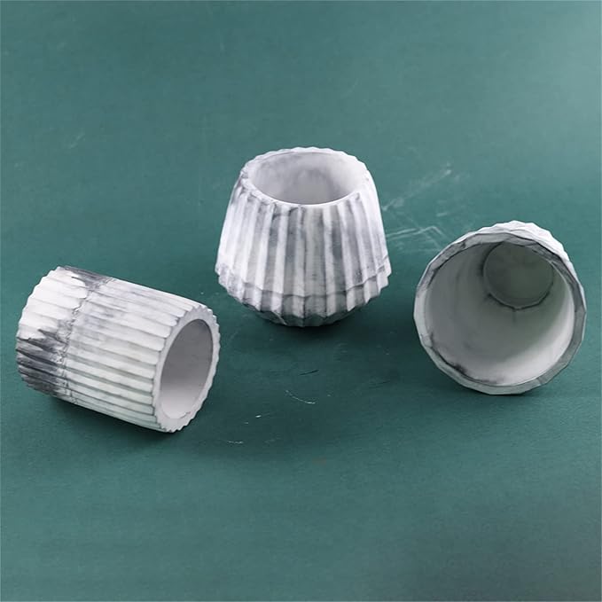 Barrel Shaped Concrete Flower Pot Silicone Mold Succulent Plants Cement Plaster Clay Mold Candle Pen Holder Mold Epoxy Resin Plaster Cement Clay Mould