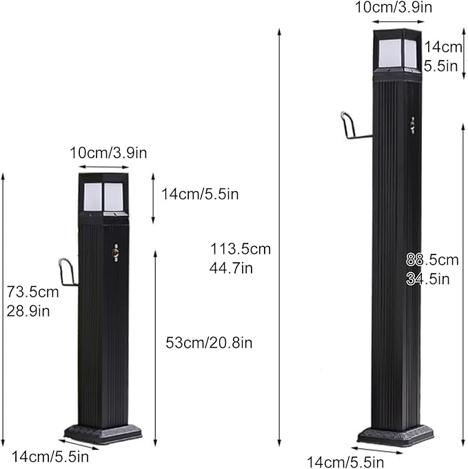 304 Stainless Steel Cylindrical Vertical Garden Water Column, Freestanding Hose Stand with Faucet, Antifreeze Water Dispenser Hydrant, for Garden Farm Backyard(14 * 113.5cm/5.5 * 44.7in)