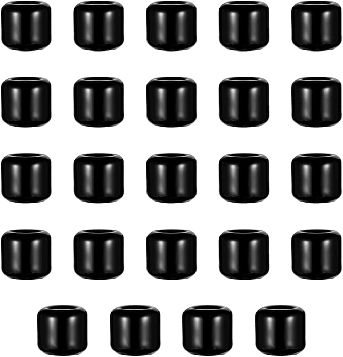 24 Pcs Black 0.7 Inch Diameter Ceramic Chime Ritual Spell Candle Holders, Great for Casting Chimes, Meditation, Rituals, Spells, Vigil, Witchcraft, Wiccan Supplies