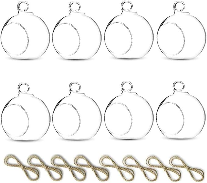 Pcs of 8 Hanging Glass Terrarium Air Plant Candle Holders Home Wedding Party Centerpieces Decor Indoor Outdoor Air Plant Terrariums