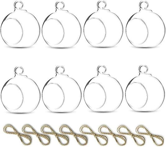 Pcs of 8 Hanging Glass Terrarium Air Plant Candle Holders Home Wedding Party Centerpieces Decor Indoor Outdoor Air Plant Terrariums