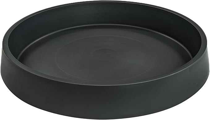 Plant Saucer Tray for Ceramic Plastic Pots, 20 inch Plant Saucers for Indoors, Pot Saucers Trays, Bird Bath Bowls, Flower Planter Water Drip Trays for Pots Base (20", Black)